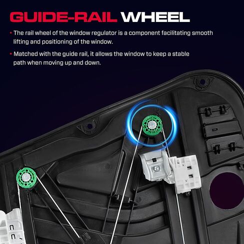 Rear Driver Side Window Regulator Without Motor Fit for 2016-2020 Hyundai Tucson, 83471D3001, 83471-D3001 in Kuwait