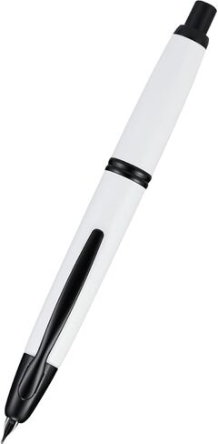 Pilot Namiki Vanishing Point Fountain Pen, White & Black, 18k Medium Nib in Saudi Arabia