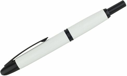 Pilot Namiki Vanishing Point Fountain Pen, White & Black, 18k Medium Nib in Saudi Arabia
