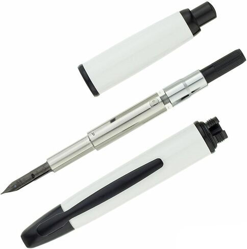 Pilot Namiki Vanishing Point Fountain Pen, White & Black, 18k Medium Nib in Saudi Arabia