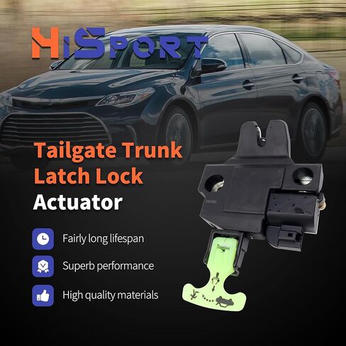 HiSport Trunk Latch Assembly -Rear Tailgate Trunk Latch Lock Actuator Compatible with Toyota Camry 2013-2018 Avalon 2012-2017 Replaces 6460006041 64600-06040 in Saudi Arabia