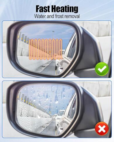 Heated Mirror Glass with Blind Spot Fit for Toyota FJ Cruiser 2007 2008 2009 2010 2011 2012 2013 2014, Rearview Mirror with Backing Plate, Left Driver Side in Saudi Arabia