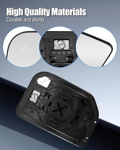 Heated Mirror Glass with Blind Spot Fit for Toyota FJ Cruiser 2007 2008 2009 2010 2011 2012 2013 2014, Rearview Mirror with Backing Plate, Left Driver Side in Saudi Arabia