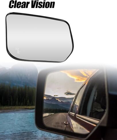 Heated Mirror Glass with Blind Spot Fit for Toyota FJ Cruiser 2007 2008 2009 2010 2011 2012 2013 2014, Rearview Mirror with Backing Plate, Left Driver Side in Saudi Arabia