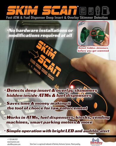 يكتشف Skim Scan كاشطات البطاقات المخفية في أجهزة الصراف الآلي وموزعات الوقود والمزيد in Saudi Arabia