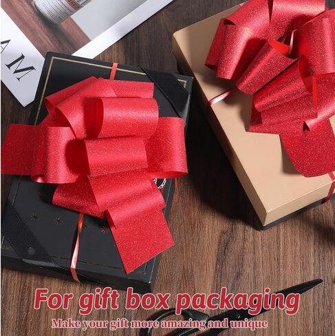 5PCS Red Bows for Gift Wrapping, 6 Inch Red Gift Bows, Red Bow for Gifts Wrapping, Gifts Wrap Bow for Wedding, Birthday, Christmas Party Decoration in Saudi Arabia