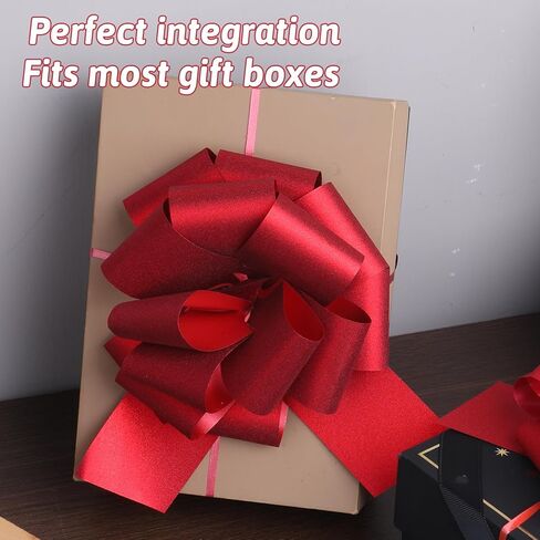 5PCS Red Bows for Gift Wrapping, 6 Inch Red Gift Bows, Red Bow for Gifts Wrapping, Gifts Wrap Bow for Wedding, Birthday, Christmas Party Decoration in Saudi Arabia