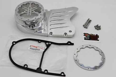 غطاء الجزء الثابت من الألومنيوم الخام نافذة شفافة + 2 إدراج يناسب Yamaha Banshee SILVER in Saudi Arabia