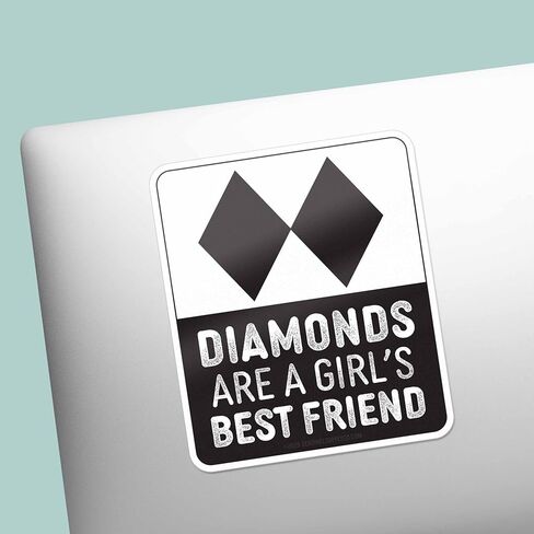 ملصق Black Diamonds are a Best Friend للتزلج على الجليد للكمبيوتر المحمول - ملصق مضحك للسيدات للتزلج على الجليد لزجاجة مياه Hydroflask in Kuwait