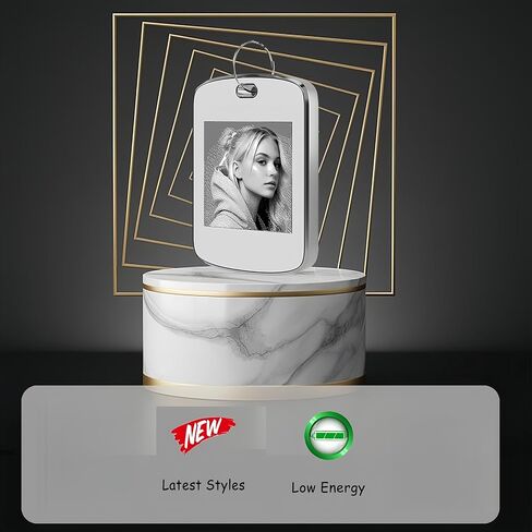 FindXeink E-Ink Finder Tag, Tracker for Apple Find My (iOS only), Custom Picture/Text/Contact, Two-Way Locator, Keychain, Pets, Kids, Luggages (Write Square) in Saudi Arabia