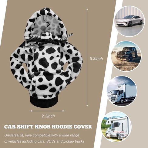 Car Shift Knob Hoodie Cover, Funny Shifter Stick Hoodie Protector Mini Gear Lever Decor, Fashionable Gear Shifter Shirt Sweater Universal Interior Decoration for SUV Truck RV (Camouflage) in Saudi Arabia