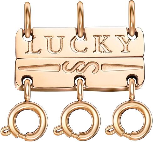 Necklace Layering Clasp Womens Jewelry Separators 18K Gold and Silver Multiple Layered Look in Saudi Arabia