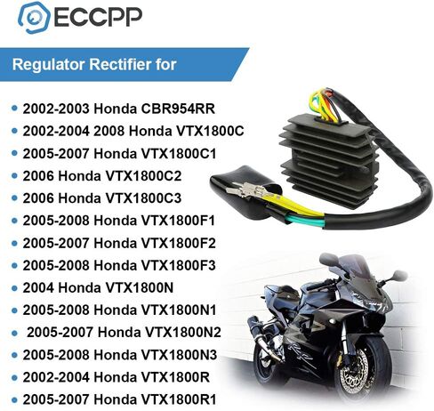 منظم الجهد ECCPP مناسب لهوندا CBR954RR VTX1800C VTX1800F1 VTX1800F2 VTX1800F3 VTX1800N VTX1800N1 VTX1800N2 VTX1800N3 VTX1800R VTX1800S 31600-MCH-000 منظم المعدل in Saudi Arabia