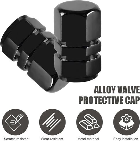 12PCS Car Tire Valve Stem Caps, Aluminum Wheel Valve Covers, Dustproof Leak-Proof Heavy-Duty Tire Stem Cap, Universal for Car, SUV, Bike, Truck, Motorcycles, Car Accessories (Blue) in Saudi Arabia