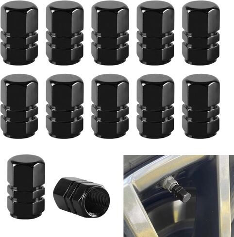 12PCS Car Tire Valve Stem Caps, Aluminum Wheel Valve Covers, Dustproof Leak-Proof Heavy-Duty Tire Stem Cap, Universal for Car, SUV, Bike, Truck, Motorcycles, Car Accessories (Blue) in Saudi Arabia