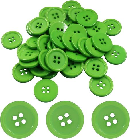 Hitefu 50 Pcs 4/5 Inch (20mm) Red Resin Buttons, 4-Hole Flat Back Sewing Buttons for Garment, DIY Crafts & Clothing (32L) in Saudi Arabia