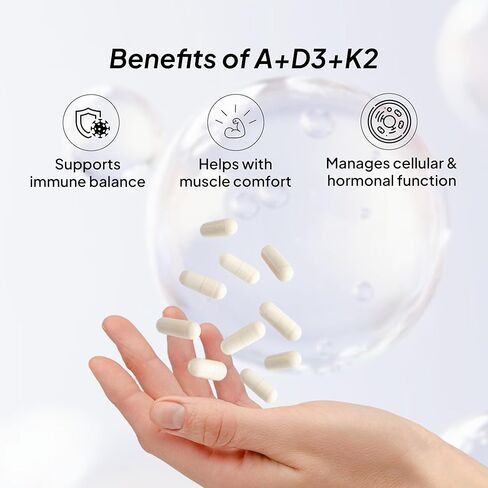 by Palak Notes - Advance Vitamin ADK - Multivitamin - Contains Vitamin A - D3 - K1 - K24 - K27 - Vitamin ADK Supplement - Optimum Vitamin Levels - 3 Fat Soluble Vitamins - Pack of 60 Capsules in Saudi Arabia