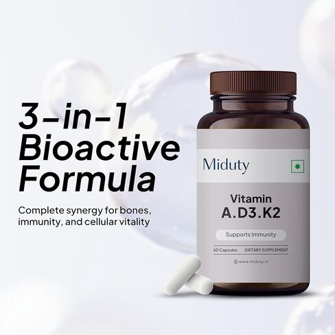 by Palak Notes - Advance Vitamin ADK - Multivitamin - Contains Vitamin A - D3 - K1 - K24 - K27 - Vitamin ADK Supplement - Optimum Vitamin Levels - 3 Fat Soluble Vitamins - Pack of 60 Capsules in Saudi Arabia