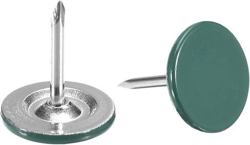 uxcell 100Pcs Upholstery Tacks, 11mmx13mm Flat Head Decorative Furniture Nails Thumb Tack for Furniture Sofa Headboards, Black in Saudi Arabia