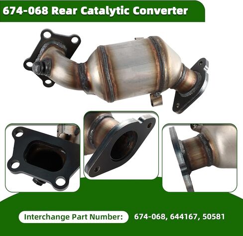 674-068 Rear Catalytic Converter Fits For 2018 2019 2020 2021 2022 2023 2024 Chevy Traverse V6 3.6L & Buick Enclave V6 3.6L in Saudi Arabia
