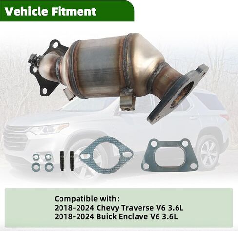 674-068 Rear Catalytic Converter Fits For 2018 2019 2020 2021 2022 2023 2024 Chevy Traverse V6 3.6L & Buick Enclave V6 3.6L in Saudi Arabia