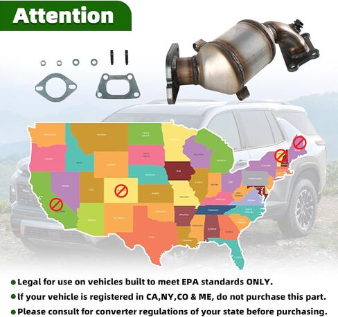 674-068 Rear Catalytic Converter Fits For 2018 2019 2020 2021 2022 2023 2024 Chevy Traverse V6 3.6L & Buick Enclave V6 3.6L in Saudi Arabia