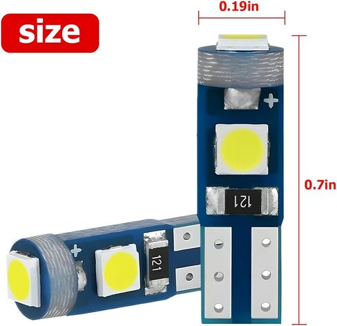 مصابيح T5 LED للوحة قيادة السيارة، 20 قطعة 3030-3SMD LED لمبة مع مقبس قفل ملتوي، لمبة إضاءة فائقة السطوع لمؤشر قياس لوحة مجموعة الأدوات in Kuwait
