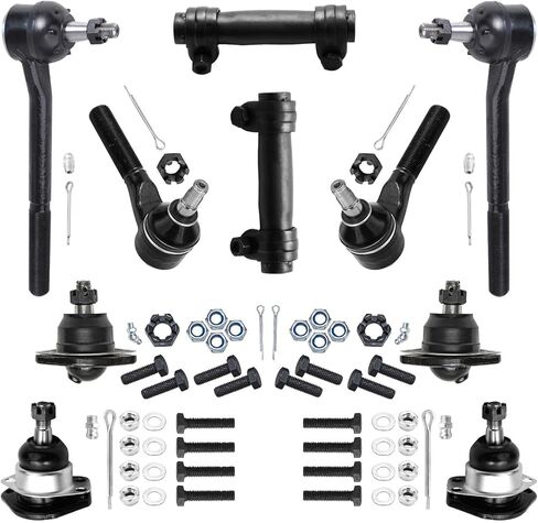 Detroit Axle - 4WD Front Suspension Kit for Chevy Blazer S10 GMC Jimmy Sonoma Isuzu Hombre 4 Upper Lower Ball Joints 4 Inner Outer Tie Rods 2 Adjustment Sleeves Replacement - 10pc Set in Saudi Arabia