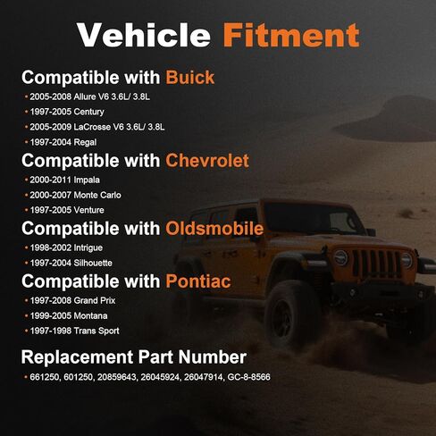 مجموعة عمود المحور الأمامي الأيمن ODM مناسبة لـ Buick 97-09 Allure/Century/LaCrosse/Regal، لشفروليه 97-11 إمبالا/مونت كارلو/فينشر، لـ 97-08 دسيسة/صورة ظلية/جراند بريكس/مونتانا/ترانس سبورت in Saudi Arabia