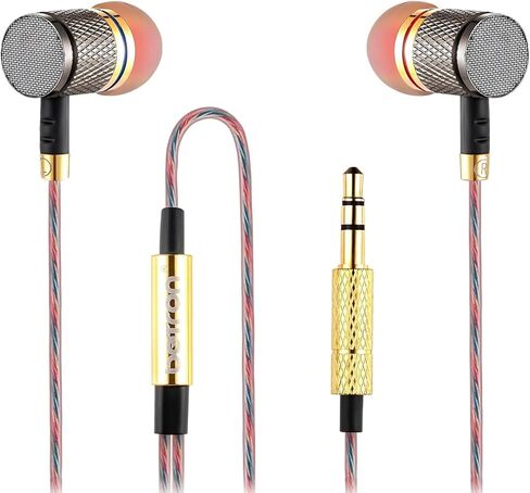 Betron YSM1000 Earphones in Ear Headphones Wired 3.5mm Jack Tangle-Free Cable Case and Noise Isolating Earbuds in Kuwait