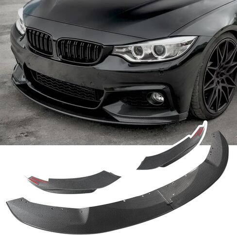 Front Bumper Lip Compatible with (2014-2020) 4-Series F32 F33 F36 Carbon Fiber Printing Front Lip Splitter ABS Front Spoiler in Saudi Arabia