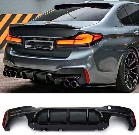 المصد الخلفي الناشر الفاصل سبويلر لسيارات BMW 5 Series G30 G31 G38 2017-2023 M Sport M5 Style (أسود لامع) in Kuwait