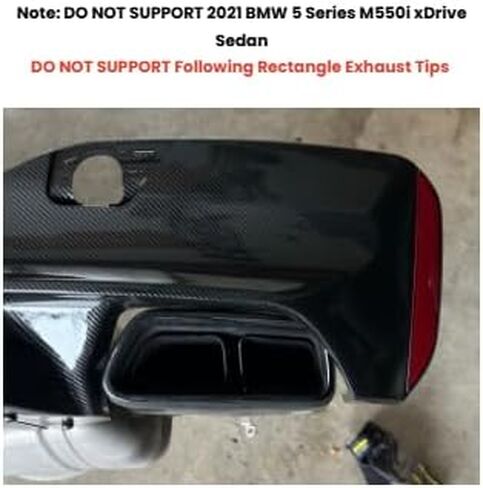 المصد الخلفي الناشر الفاصل سبويلر لسيارات BMW 5 Series G30 G31 G38 2017-2023 M Sport M5 Style (أسود لامع) in Kuwait