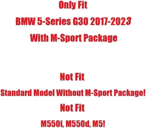 المصد الخلفي الناشر الفاصل سبويلر لسيارات BMW 5 Series G30 G31 G38 2017-2023 M Sport M5 Style (أسود لامع) in Kuwait
