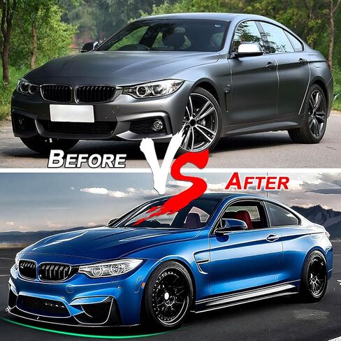 KHK Front Bumper Lip Compatible with 2015-2020 BMW F80 M3 F82 F83 M4 MP Style, Glossy Black Car Front Lip Bumper Air Splitter in Kuwait