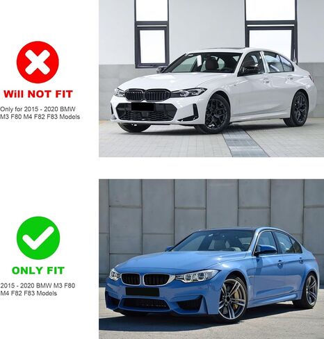 KHK Front Bumper Lip Compatible with 2015-2020 BMW F80 M3 F82 F83 M4 MP Style, Glossy Black Car Front Lip Bumper Air Splitter in Kuwait