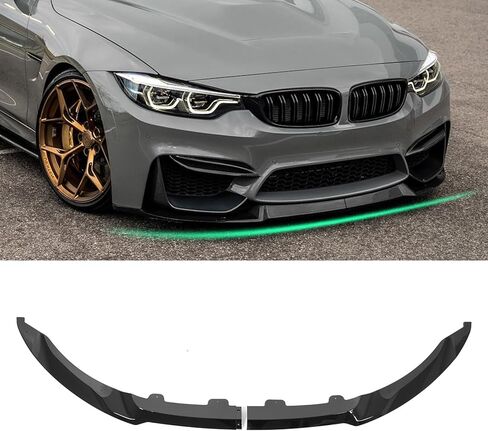 KHK Front Bumper Lip Compatible with 2015-2020 BMW F80 M3 F82 F83 M4 MP Style, Glossy Black Car Front Lip Bumper Air Splitter in Saudi Arabia
