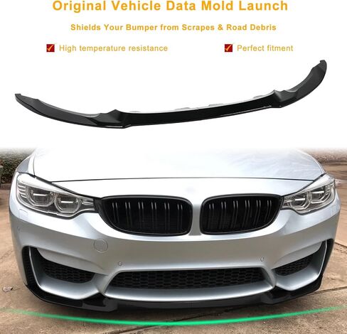 KHK Front Bumper Lip Compatible with 2015-2020 BMW F80 M3 F82 F83 M4 MP Style, Glossy Black Car Front Lip Bumper Air Splitter in Saudi Arabia