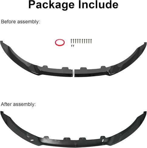 KHK Front Bumper Lip Compatible with 2015-2020 BMW F80 M3 F82 F83 M4 MP Style, Glossy Black Car Front Lip Bumper Air Splitter in Saudi Arabia