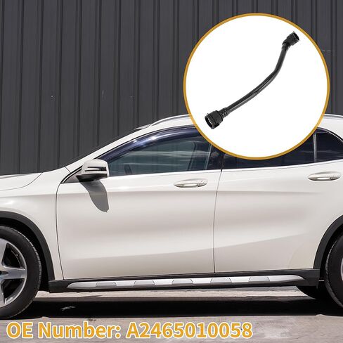 Radiator Hose No.A2465010058 Engine Coolant Tank Overflow Hose Filling Pipe for Mercedes-Benz GLA250 2015-2020 Rubber Black Good Sealing in Saudi Arabia
