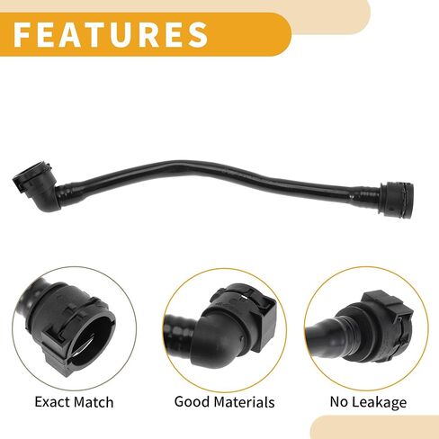 Radiator Hose No.A2465010058 Engine Coolant Tank Overflow Hose Filling Pipe for Mercedes-Benz GLA250 2015-2020 Rubber Black Good Sealing in Saudi Arabia