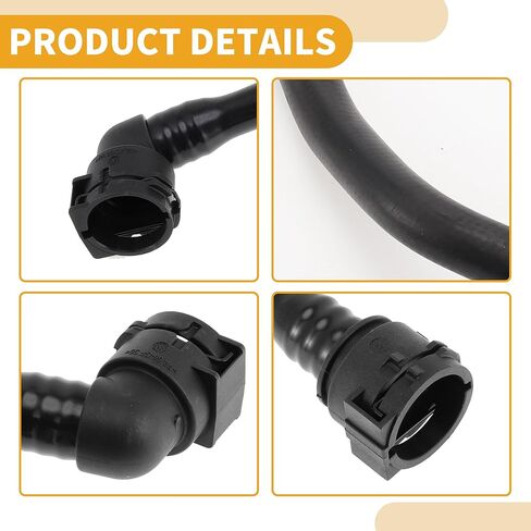 Radiator Hose No.A2465010058 Engine Coolant Tank Overflow Hose Filling Pipe for Mercedes-Benz GLA250 2015-2020 Rubber Black Good Sealing in Saudi Arabia