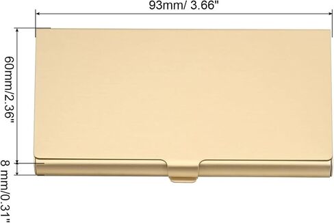 Business Card Holder, 2 Pack Aluminum Metal Card Case Professional Slim Pocket Card Holder for Name Card Credit Card, Gold, Silver in Saudi Arabia
