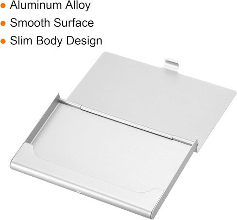 Business Card Holder, 2 Pack Aluminum Metal Card Case Professional Slim Pocket Card Holder for Name Card Credit Card, Gold, Silver in Saudi Arabia