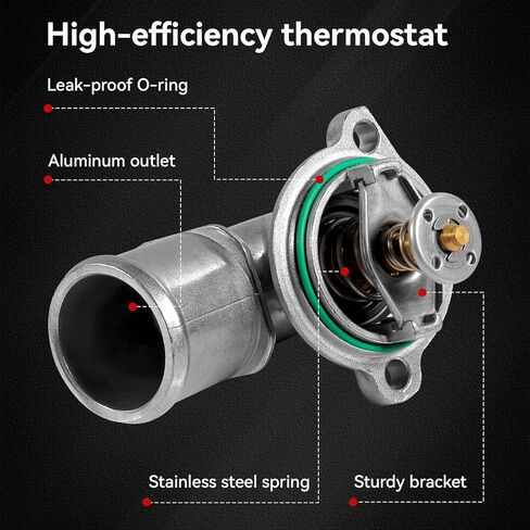 68253514AA Aluminium Engine Coolant Thermostat Housing Assembly Compatible with Jeep Grand Cherokee 2014-2020 Wrangler 2020-2022 Gladiator 2021 2022, for Ram 1500 2014-2022 3.0L Diese Replace 902-3040 in Saudi Arabia