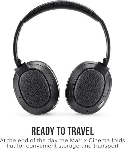 سماعات الرأس MEE audio Matrix Cinema Bluetooth اللاسلكية مع زمن الوصول المنخفض aptX وتحسين الصوت CinemaEAR للحصول على صوت أكثر وضوحًا في البرامج التلفزيونية والأفلام (متجددة) in Saudi Arabia