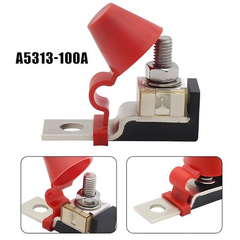 HZEL MRBF Terminal Fuse Block, 100A 58V DC Waterproof Marine Rated Compact Battery Terminal Fuse Holder with 5/16" Stud, Circuit Protection Accessories, Universal for Trucks RVs Cars in Kuwait