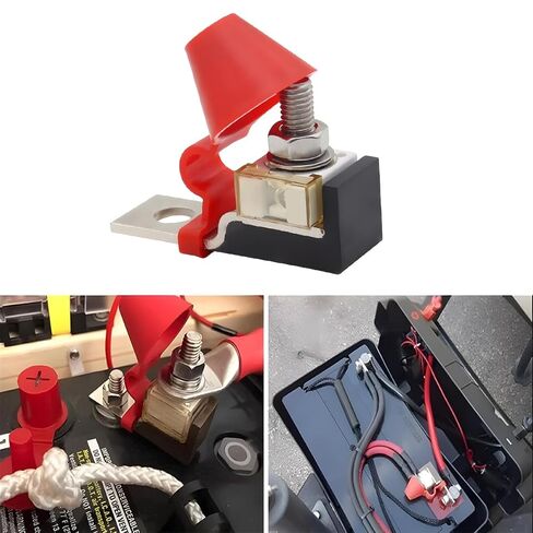 HZEL MRBF Terminal Fuse Block, 100A 58V DC Waterproof Marine Rated Compact Battery Terminal Fuse Holder with 5/16" Stud, Circuit Protection Accessories, Universal for Trucks RVs Cars in Kuwait