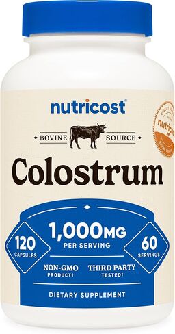 Nutricost Colostrum 500mg, 120 Capsules - Gluten Free & Non-GMO in Saudi Arabia