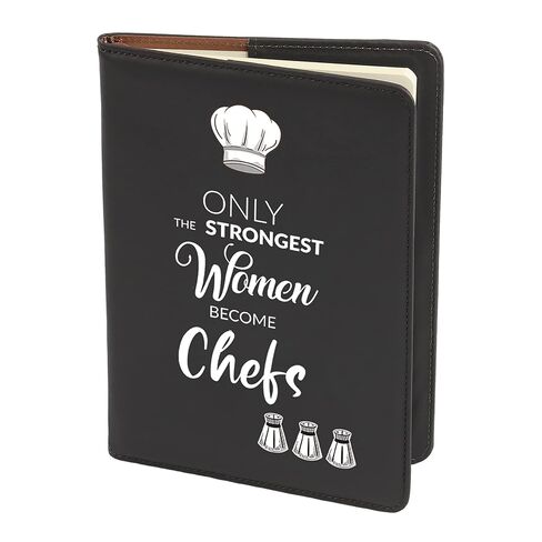 Gzrlyf Female Chef Notebook Cover Chef Recipe Journal Women Chef Gifts Culinary Gifts for Women Cooking Lover Gifts (become Chefs Notebook) in Saudi Arabia